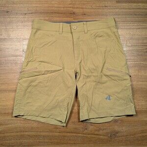 Eddie Bauer First Ascent Guide Pro Shorts Men's 34 Beige Stretch Hiking Outdoors